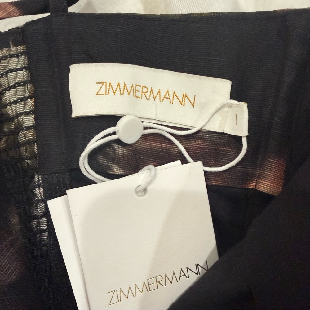 NWT: Zimmermann Hypnotic Twist Midi Dress in Russet Floral - Picture 7 of 8